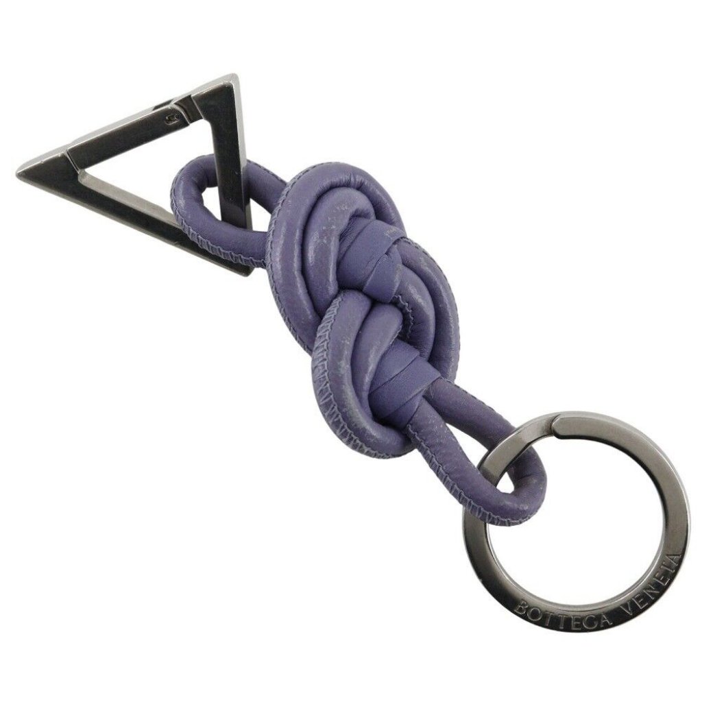 Bottegaveneta Leather Knot Key Ring 619099 Key Ring Purple Leather Women